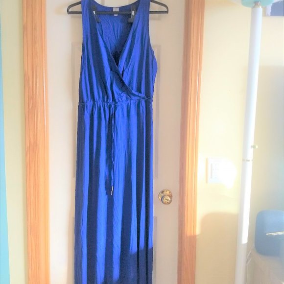 Tristan beautiful cobalt royal blue maxi sleeveless dress NWOT - Picture 1 of 10